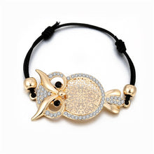 Load image into Gallery viewer, Gold Owl Charm Bracelet for Women