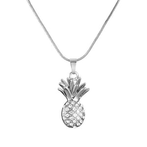 Crystal Pineapple Necklace For Women Rose Gold Colors