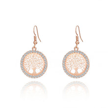 Load image into Gallery viewer, Gold Crystal Drop Earrings Women