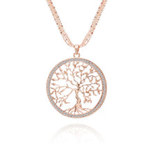 Load image into Gallery viewer, Tree of life Crystal Big Pendant Necklace Women Gold Silver Colors