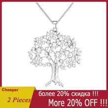 Load image into Gallery viewer, Fashion Gold Crystal Tree of Life Pendant Necklace Women